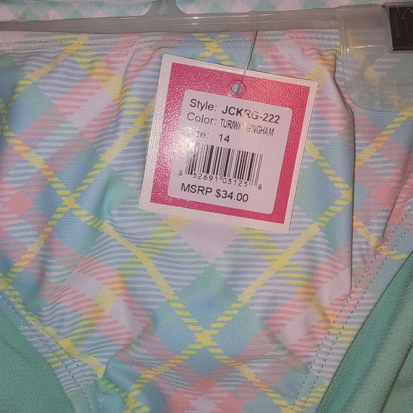 Juicy Couture Black Label Girls 2 Piece Swimsuit- Size 14 - NWT